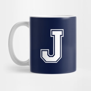 Initial Letter J - Varsity Style Design Mug